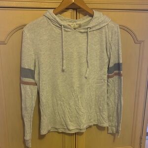 Women's Gray Hooded Sweater Cardigan